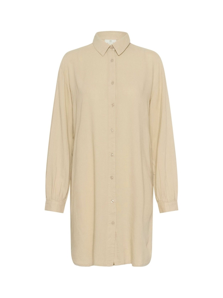 Kaffe Cream KAmilia Long Sleeve Shirt Dress - Image 5 of 6