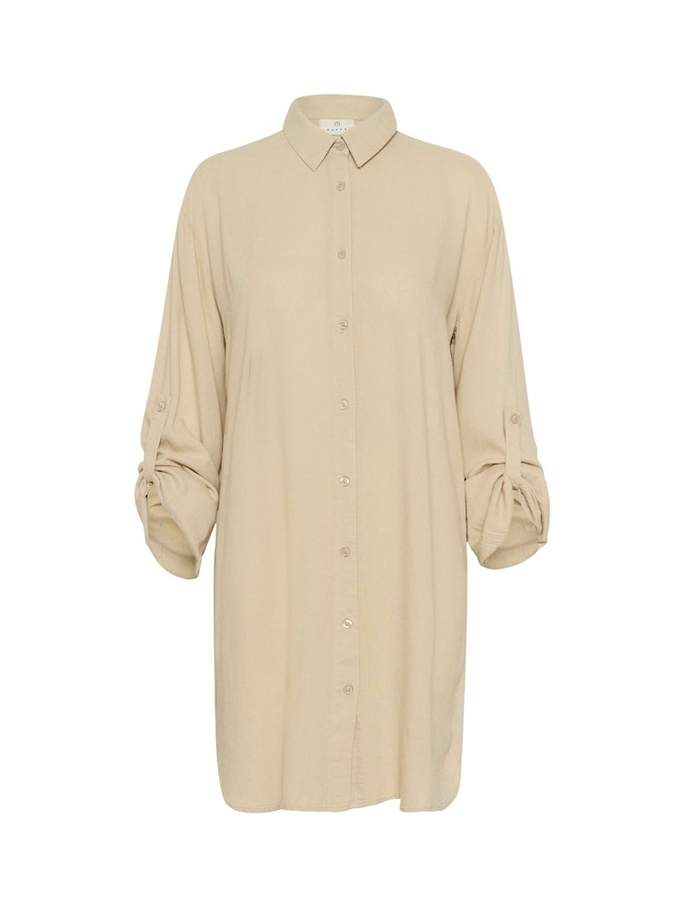 Kaffe Cream KAmilia Long Sleeve Shirt Dress - Image 6 of 6