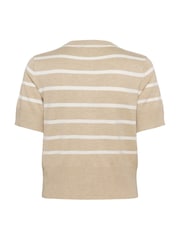 Kaffe Grey KAlizza Short Sleeve Striped Cardigan - Image 5 of 5