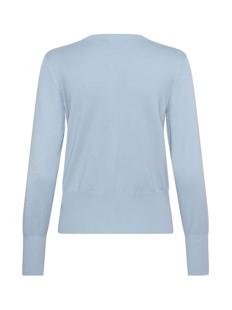 Kaffe Blue KAlizza Round Neck Fitted Cardigan - Image 6 of 6 Kaffe Blue KAlizza Round Neck Fitted Cardigan - Image 6 of 6