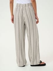 Kaffe Natural KAmilia High Waisted Long Wide Trousers - Image 2 of 6