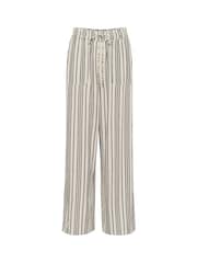 Kaffe Natural KAmilia High Waisted Long Wide Trousers - Image 5 of 6