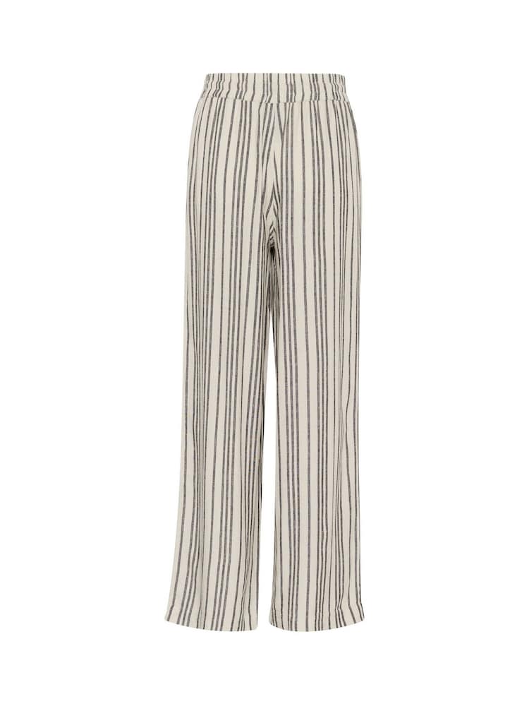 Kaffe Natural KAmilia High Waisted Long Wide Trousers - Image 6 of 6