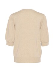 Kaffe Cream KAlone 1/2 Sleeve Knit Pullover Jumper - Image 6 of 6