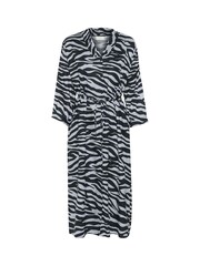Kaffe Blue KAolga Long Sleeve Midi Shirt Dress - Image 4 of 5