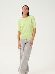 Kaffe Green KAlizza Round Neck jumper - Image 3 of 6