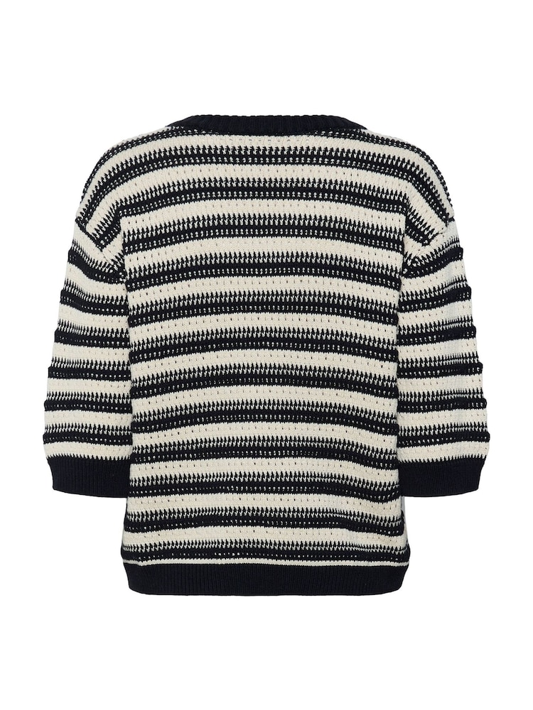 Kaffe KAstine Pullover V-neck Loose Sleeves Black Jumper - Image 5 of 5