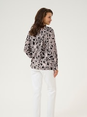 Kaffe KAhannah Floral Print Long Sleeve Black Blouse - Image 2 of 6