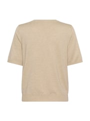 Kaffe Grey KAlizza V-Neck Short Sleeve Pullover Jumper - Image 6 of 6