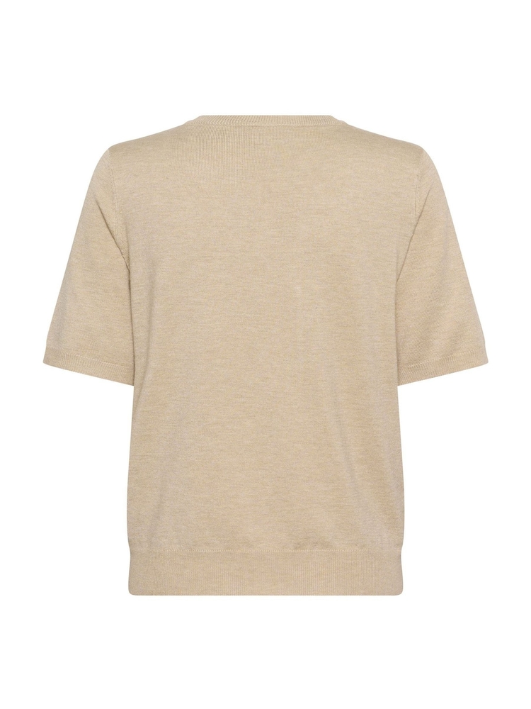 Kaffe Grey KAlizza V-Neck Short Sleeve Pullover Jumper - Image 6 of 6 Kaffe Grey KAlizza V-Neck Short Sleeve Pullover Jumper - Image 6 of 6