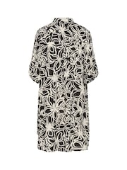 Kaffe KAhildur Floral Print Amber Black Shirt Dress - Image 5 of 5