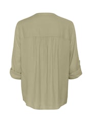 Kaffe Green KAmilia V-Neck Long Sleeve Blouse - Image 6 of 7