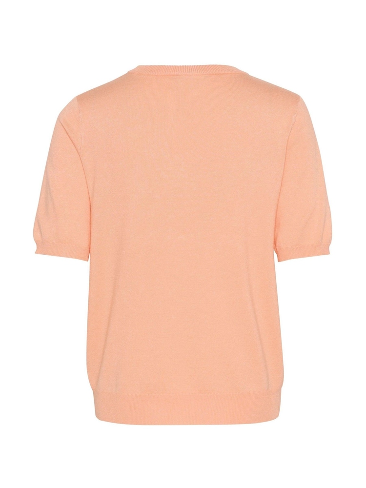 Kaffe KAlizza V-Neck Short Sleeve Pullover Jumper - Image 6 of 6