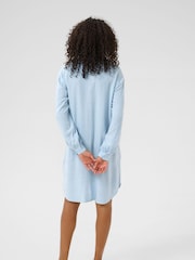 Kaffe Blue KAmilia Long Sleeve Shirt Dress - Image 2 of 5