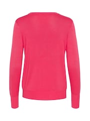 Kaffe Red KAlizza Round Neck Knit Pullover Jumper - Image 6 of 6