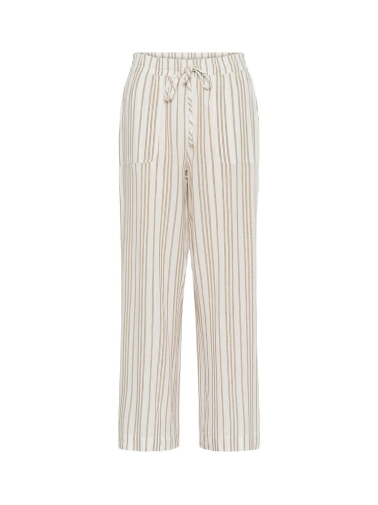 Kaffe Natural KAmilia High Waisted Long Wide Trousers - Image 1 of 2