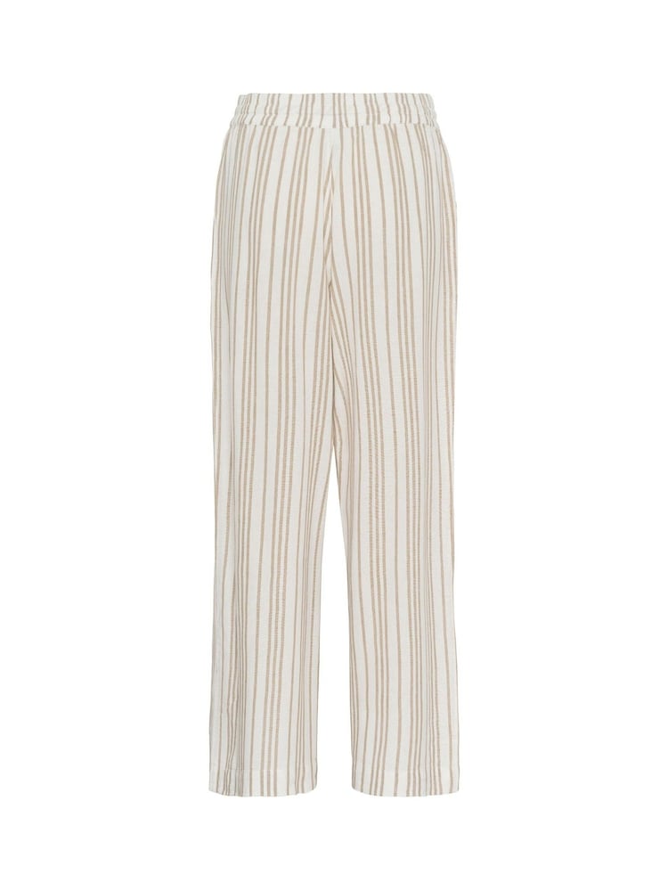 Kaffe Natural KAmilia High Waisted Long Wide Trousers - Image 2 of 2