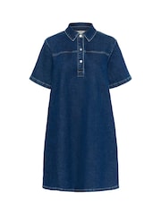Kaffe Blue KAsandra Half Sleeves Denim Dress - Image 1 of 2