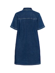 Kaffe Blue KAsandra Half Sleeves Denim Dress - Image 2 of 2