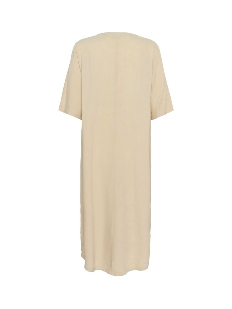 Kaffe Cream KAmilia Short Sleeve Kaftan Midi Dress - Image 4 of 4 Kaffe Cream KAmilia Short Sleeve Kaftan Midi Dress - Image 4 of 4