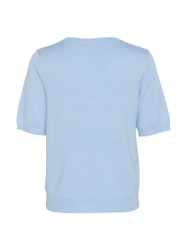 Kaffe Blue KAlizza V-Neck Short Sleeve Pullover Jumper - Image 6 of 6 Kaffe Blue KAlizza V-Neck Short Sleeve Pullover Jumper - Image 6 of 6