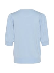 Kaffe Blue KAlone 1/2 Sleeve Knit Pullover Jumper - Image 6 of 6