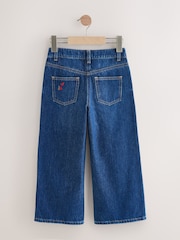 Dark Blue Wide Floral Print Embellished Jeans (3-16yrs) - Image 6 of 9