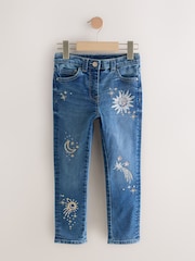 Anthrazitgrau - Embroidered Skinny Jeans (3-16yrs) - Bild 1 von 4