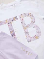 Flieder-Violett - Baker by Ted Baker Graphic Print T-Shirts and Cycling Shorts Set 2 Piece - Bild 3 von 5