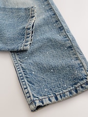 Mid Blue Pocket Detail Embellished Straight Leg Jeans (3-16yrs) - Image 7 of 8