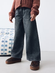 Washed Black Extra Wide Leg Jeans (3-16yrs) - Image 1 of 9