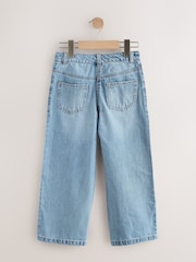 Mid Blue Denim Floral Print Wide Leg Jeans (3-16yrs) - Image 2 of 4