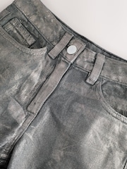 Metallic Grey Coated Wide Leg Jeans (3-16yrs) - Image 4 of 4