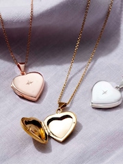 Posh Totty Designs Gold Tone Diamond Love Heart Locket Necklace - Image 2 of 5