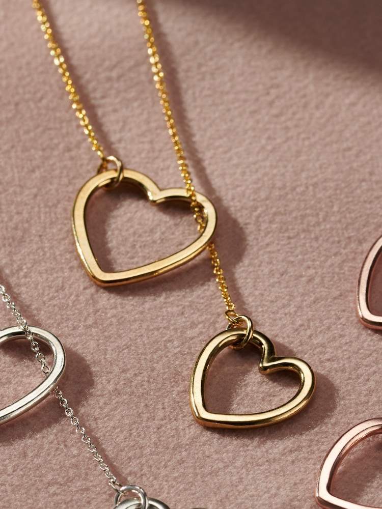 Personalised Heart Lariat Necklace - Image 2 of 3 Personalised Heart Lariat Necklace - Image 2 of 3