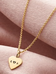 Posh Totty Designs Gold Tone Confetti Birthstone Heart Charm Necklace - Image 4 of 4