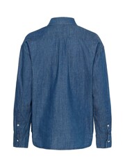 Soaked in Luxury Blue 100% Cotton Chamy Button Up Shirt - Image 6 of 6
