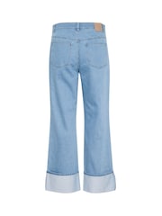 Soaked in Luxury Blue Regular Fit 100% Cotton Straight Legs Maise Jeans - Image 4 of 4