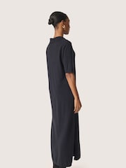 Soaked in Luxury SLSpina Maxi Polo Black Dress - Image 2 of 5