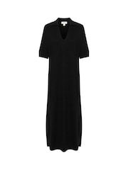 Soaked in Luxury SLSpina Maxi Polo Black Dress - Image 4 of 5