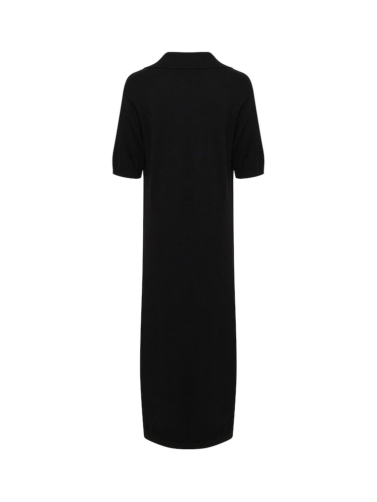 Soaked in Luxury SLSpina Maxi Polo Black Dress - Image 5 of 5
