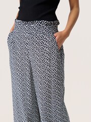 Soaked In Luxury Wide-Leg Elastic Waist Black Pants - Image 4 of 6