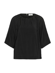 Soaked in Luxury SLLeodora Half Sleeves Black Blouse - Image 4 of 5