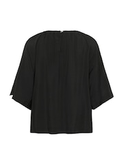 Soaked in Luxury SLLeodora Half Sleeves Black Blouse - Image 5 of 5