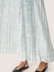 Soaked in Luxury Blue Marta Plisse Midi Skirt - Image 4 of 6