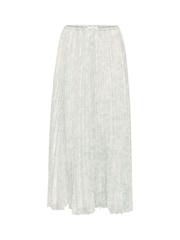 Soaked in Luxury Blue Marta Plisse Midi Skirt - Image 5 of 6