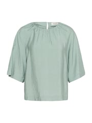 Soaked in Luxury Blue SLLeodora Half Sleeves Round Neck Blouse - Image 4 of 5