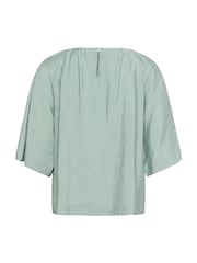 Soaked in Luxury Blue SLLeodora Half Sleeves Round Neck Blouse - Image 5 of 5