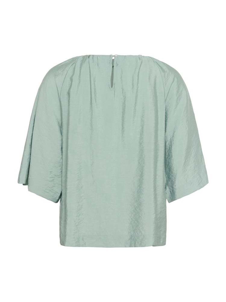 Soaked in Luxury Blue SLLeodora Half Sleeves Round Neck Blouse - Image 5 of 5 Soaked in Luxury Blue SLLeodora Half Sleeves Round Neck Blouse - Image 5 of 5