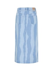 Soaked in Luxury Blue 100% Cotton Maisa Midi Denim Skirt - Image 6 of 6